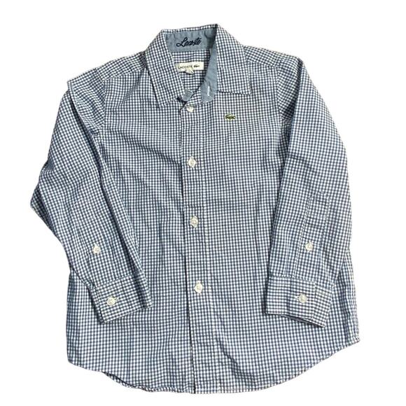 Lacoste Blue and white button‎ down size 4 - Picture 1 of 3